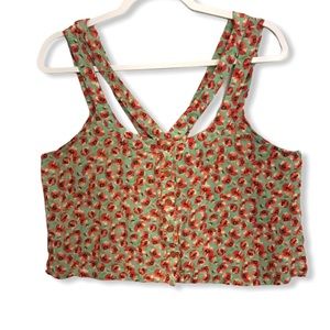 I Love H81 Floral Top Size L 100% Rayon